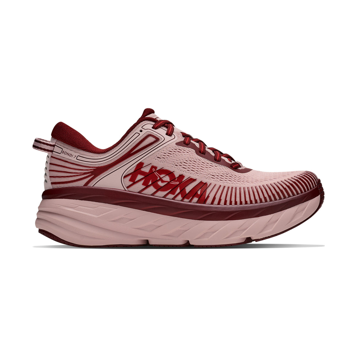 Bondi 7 — Pink Opal / Varsity Burgundy