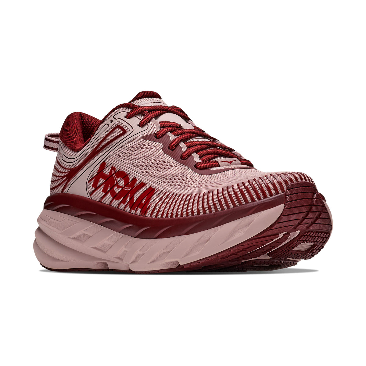 Bondi 7 — Pink Opal / Varsity Burgundy