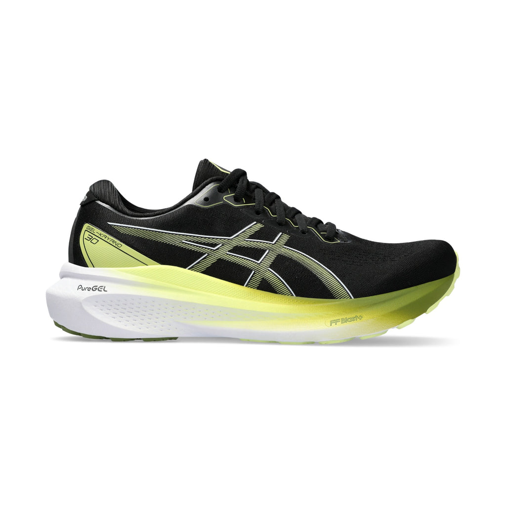 GEL-KAYANO 30 — Black/Glow Yellow